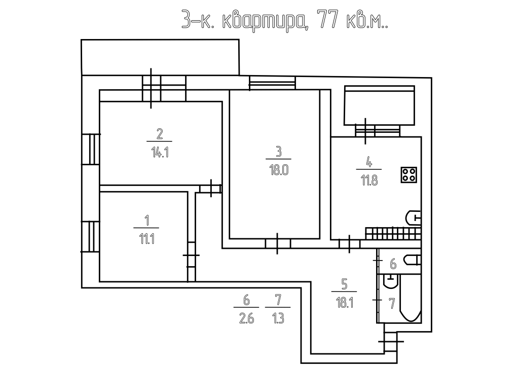 3-к. квартира, 77 кв.м., 7/25 эт.
Санкт-Петербург,Фрунзенский район, улица Белы Куна, 1к1